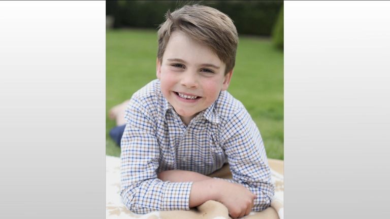 Princess of Wales releases photograph of Prince Louis to mark sixth birthday 
