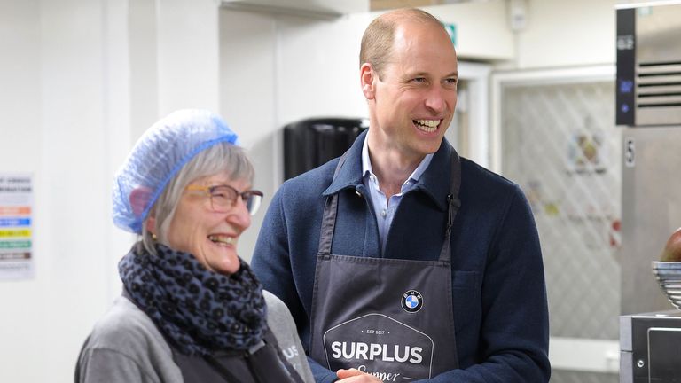 Prince William during his visit to 