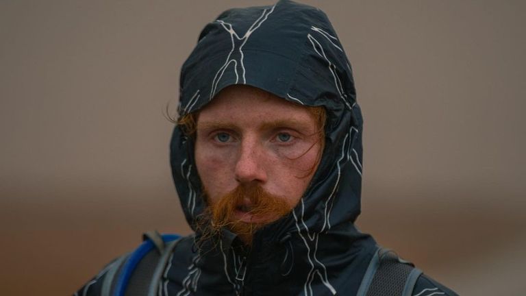 Russ Cook in the final days of his attempt to run the length of Africa. Pic: Hardest Geezer