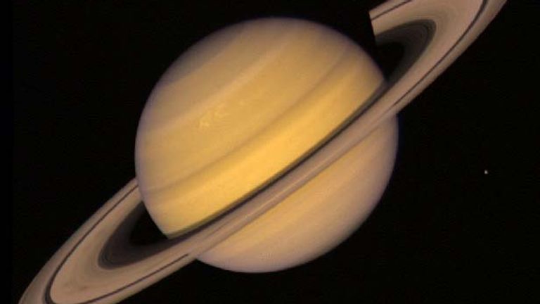 A picture of Saturn taken by the Voyager spacecrafts in the 1980s. Pic: NASA