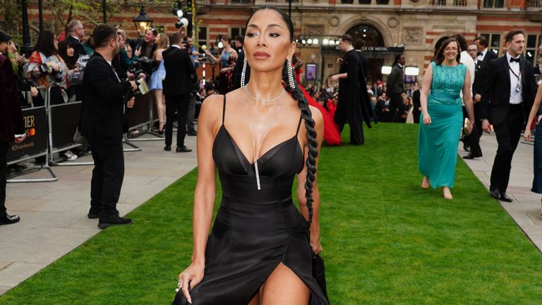 Nicole Scherzinger attends the Olivier Awards at the Royal Albert Hall in London. Image date: Sunday, April 14, 2024. Image: PA