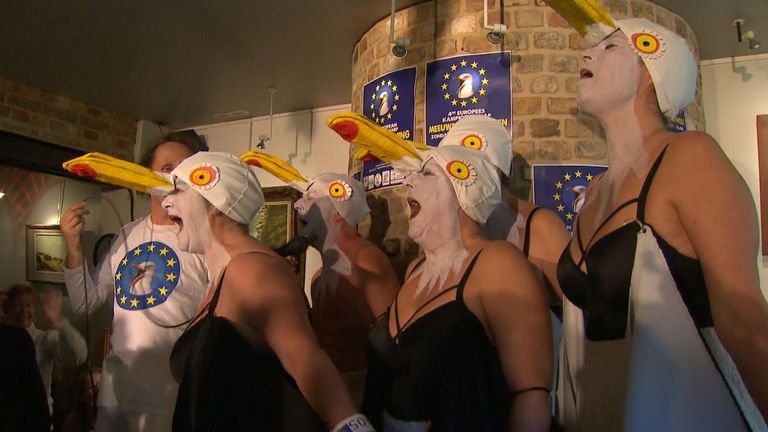 Contestants scream like seagulls at unusual competition in Belgium