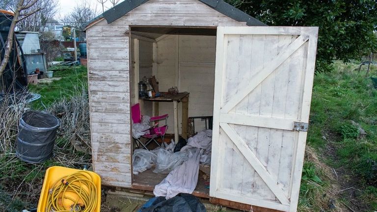 The shed where Victoria's body was found in a Lidl bag.Photo: Metropolitan Police