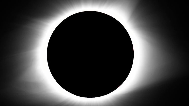 FILE - The moon covers the sun during a total solar eclipse Monday, Aug. 21, 2017, in Cerulean, Ky. According to the Indiana Election Division, many county offices will be closed on the deadline for registration for the state&#39;s primary election in anticipation of the celestial event on April 8, 2024, that will shadow much of the state. (AP Photo/Timothy D. Easley, File)