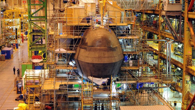 Construction of the Ambush submarine at the BAE Systems in Barrow-in Furness.