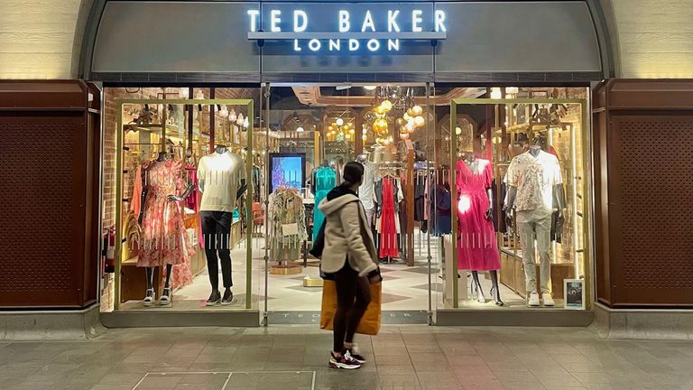 The Ted Baker store at London Bridge, in London, one of the 15 stores which will be closing..
Pic: PA