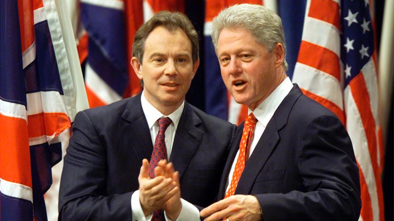 Tony Blair and Bill Clinton. Pic: Reuters