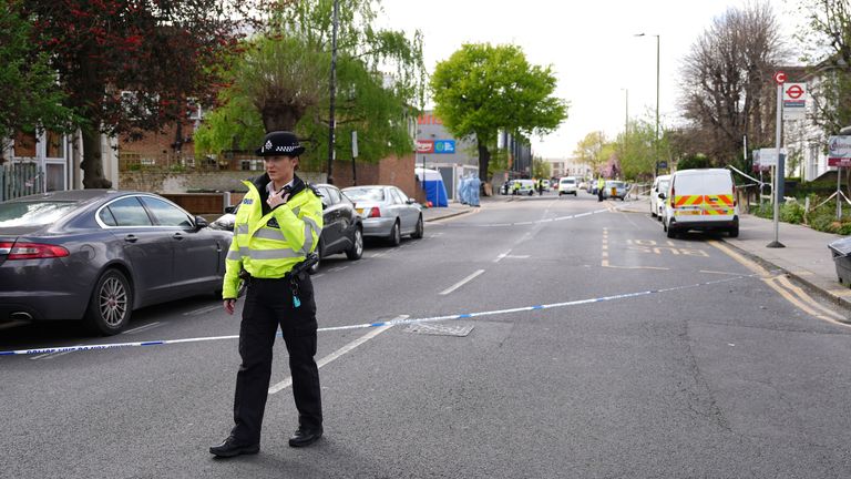 Police were called to the scene after a man was stabbed to death at Northumberland Park in Haringey, near Tottenham Hotspur Stadium in north London. Image date: Sunday, April 7, 2024.