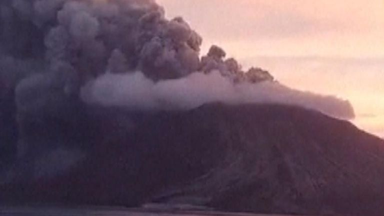 Indonesia volcano mount ruang