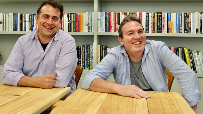 Wagestream founders Portman Wills (l) and Peter Briffett. Pic: Wagestream