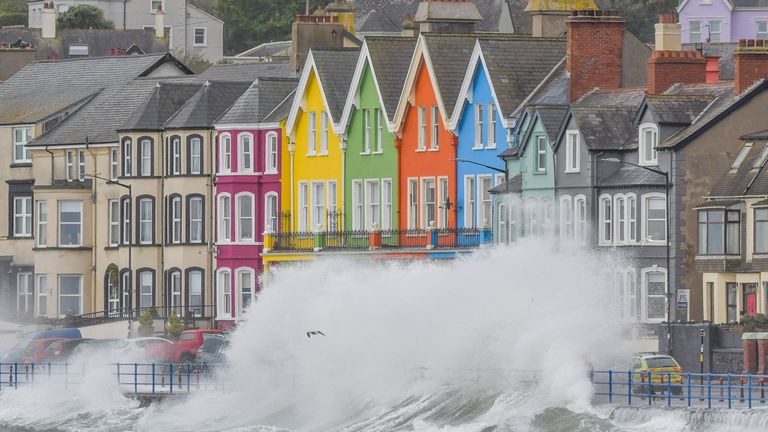 Storm Kathleen hits Whitehead, County Antrim. Pic: Bill Guiller