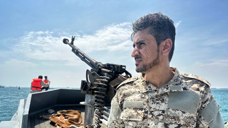 Yemen&#39;s navy takes Alex Crawford on one of the two new boats they&#39;ve received. The fleet is small, certainly not big enough to counter the triple threats of piracy, smuggling and the Houthi attacks.