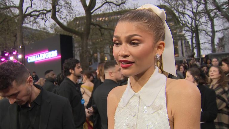 Zendaya at the London premiere of Challengers.