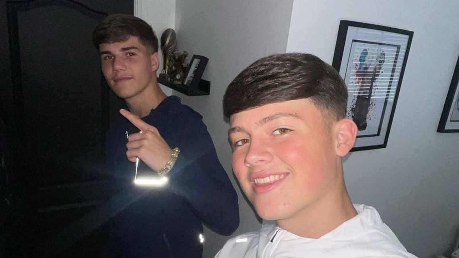 Teenage boys described as 'angels' after leaping onto tracks to save man with seconds to spare
