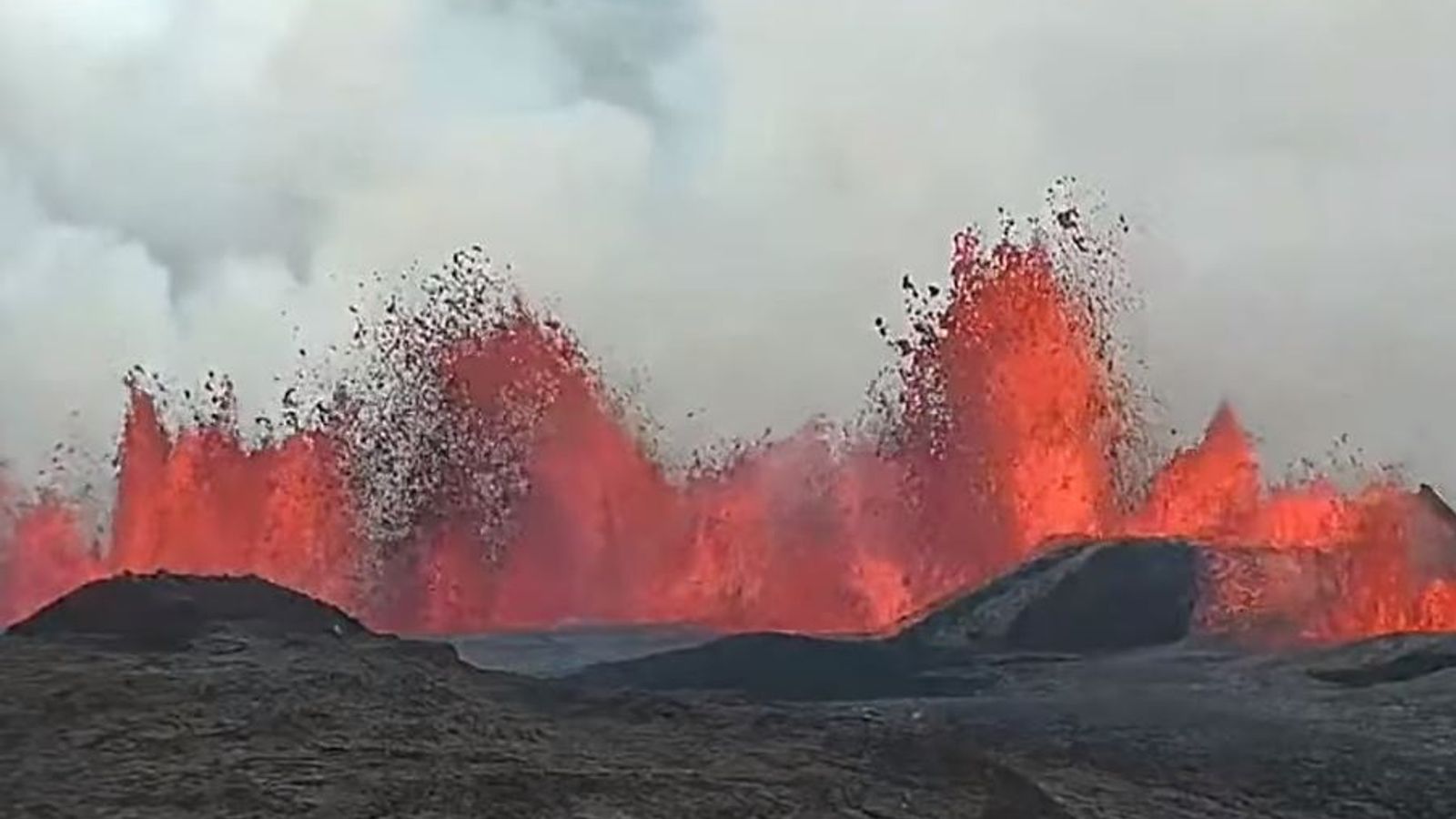 Watch live: Volcano in Iceland erupts again