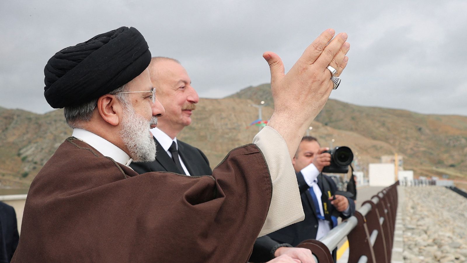 Iran president Ebrahim Raisi pictured before helicopter suffered 'hard