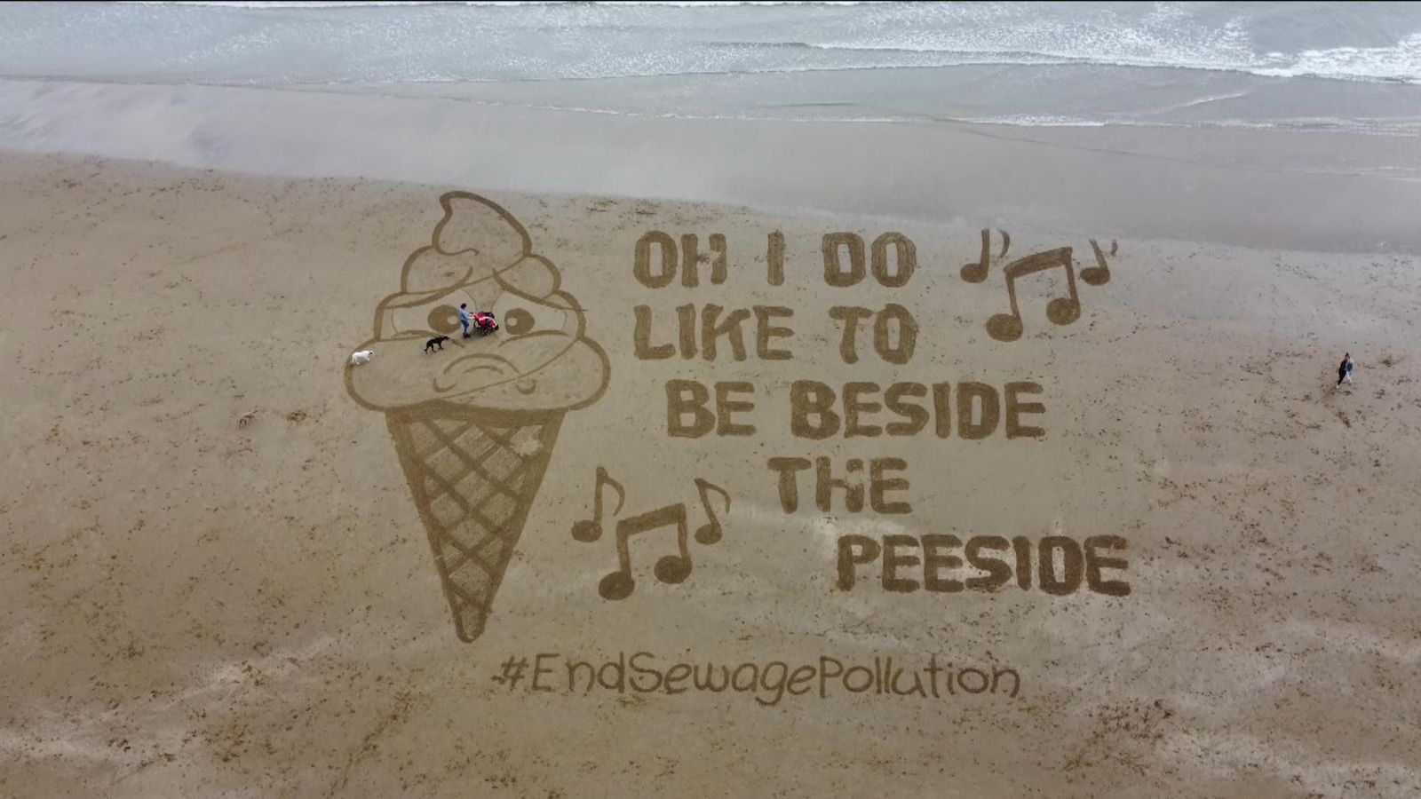 Campaigners Protest On Beaches Against Sewage In Uk Waterways News Uk