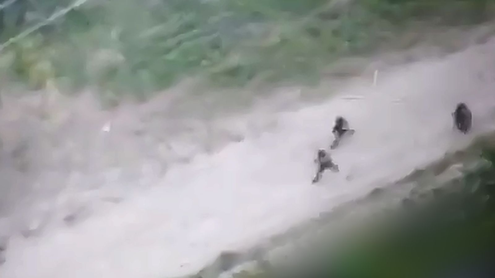 Drone footage shows Russian invasion of border town as Ukrainian soldiers fight back
