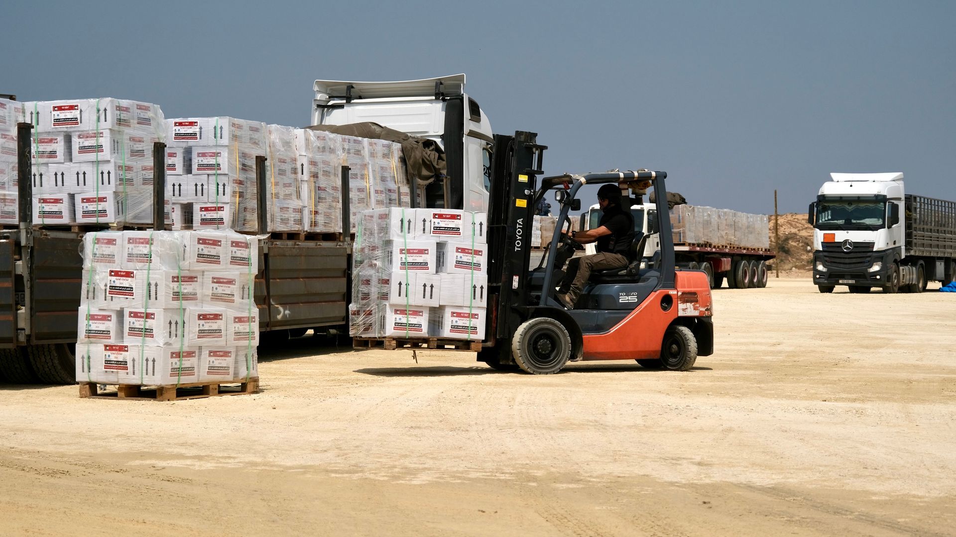 Aid passes through Gaza's 'lifeline' northern crossing for first time
