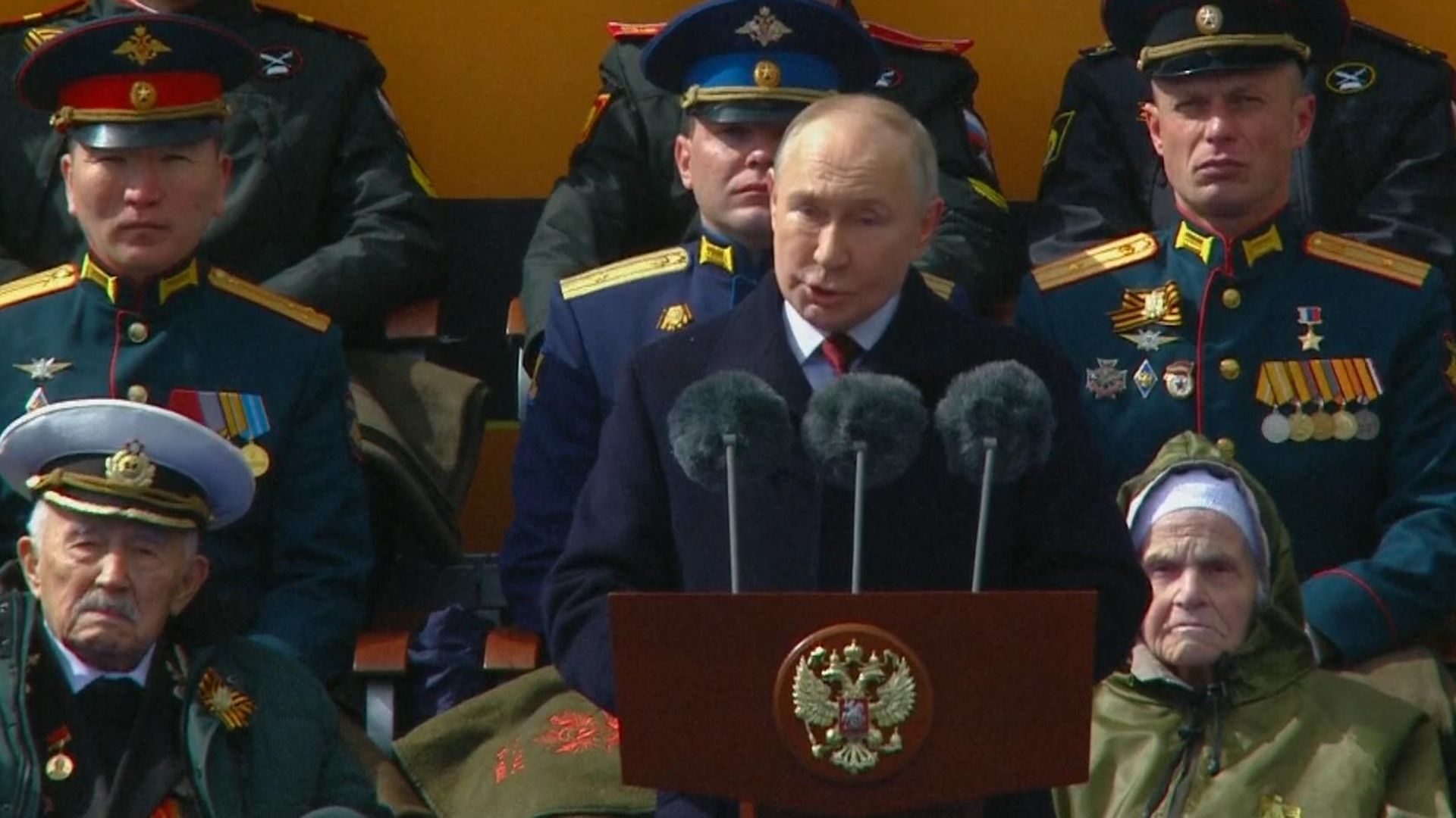 'Combat forces always ready', says Putin at Victory Day parade