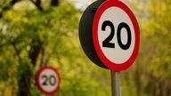 20mph road signs in Brynawel, Wales. Roads could start going back up to 30mph by the end of the year, the Welsh government has announced, just months after lower speed limits were put in place. Ken Skates, the Welsh transport minister, has announced that the government in Cardiff Bay will be revising its guidance to the council on which roads can be exempted from the new lower 20mph speed limit.Picture date: Tuesday April 23, 2024.