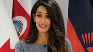 Amal Clooney, a British-Lebanese lawyer, activist, and philanthropist who specializes in international law and human rights, speaks at the High-Level Dialogue on the Declaration Against Arbitrary Detention in State-to-State Relations, in New York, Wednesday, Sept. 20, 2023, on the sidelines of the 78th United Nations General Assembly. (Timothy A. Clary/Pool Photo via AP)


