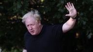 Boris Johnson out running near his Oxfordshire home last year. Pic: Reuters