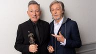 Dave Hogan/Hogan Media/Shutterstock

Ivor Novello Awards, Portrait Studio, Grosvenor House, London, UK - 23 May 2024
Bruce Springsteen with his Fellowship of The Ivors Academy and Sir Paul McCartney pose in the Studio at The Ivors with Amazon Music - May 23, 2024 in London United Kingdom. (Photo by Hogan Media/Shutterstock)

23 May 2024