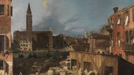 The Stonemason&#39;s Yard by Canaletto. Pic: The National Gallery