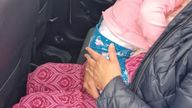Officers were &#39;shocked&#39; to see a driver, a passenger in the rear seat and a child were had all failed to buckle up in the car. Pic: Lancashire Road Police