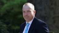 Chris Heaton-Harris walks to attend the weekly cabinet meeting.
Pic: Reuters