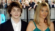 JK Rowling and Daniel Radcliffe at the UK premiere of Harry Potter And The Prisoner of Azkaban in 2004.