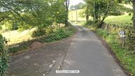 A police car was seen parked near the driveway of this property on Eccles Road in Whaley Bridge