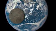 The far side of the moon, in a NASA image from 2015. Pic: Reuters
