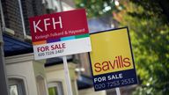 Estate agents For Sale signs in Islington, north London.
File pic: PA