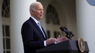 U.S. President Joe Biden delivers remarks, at a celebration for Jewish American Heritage Month, in the Rose Garden at the White House, in Washington, U.S., May 20, 2024. REUTERS/Leah Millis
