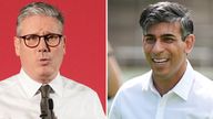 Sir Keir Starmer and Rishi Sunak. Pics: Maja Smiejkowska/Reuters/aron Chown/PA 