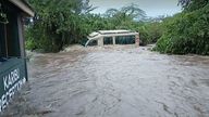 One of the vehicles on the camp was almost completely submerged. Pic: Pic: James Apolloh Omenya 