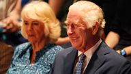 King Charles III, Patron of the Royal Academy of Dramatic Art (RADA), and Queen Camilla watching an extract of a play performed by third year acting students in the Gielgud theatre during a visit to RADA in London, to celebrate the school's 120th anniversary. Picture date: Wednesday May 29, 2024.