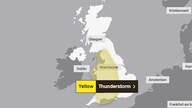 The weather warning for Sunday 12 May. Pic: Met Office