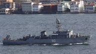 Russia&#39;s minesweeper Kovrovets of the Black Sea Fleet. File pic: Reuters