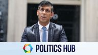 Prime Minister Rishi Sunak issues a statement outside 10 Downing Street.
Pic PA