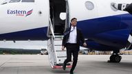 Rishi Sunak arrives at Inverness Airport,
Pic PA