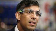Pic: AP
Britain&#39;s Prime Minister and Conservative Party leader Rishi Sunak visits a maritime technology centre at a dockyard in Belfast, Friday May 24, 2024 as part of his campaign ahead of a general election on July 4. (Henry Nicholls/Pool Photo via AP)