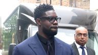 Sky Sports pundit Micah Richards leaves Highbury Corner Magistrates' Court, north London, where Scott Law, 43, is accused of headbutting football pundit and former Manchester United midfielder Roy Keane at the Emirates Stadium on September 3 last year. Picture date: Friday May 31, 2024.

