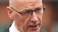 First Minister John Swinney speaks to the media during a visit to a breakfast club at Capshard Primary School in Kirkcaldy, Fife. Mr Swinney has said eradicating child poverty is the "single most important objective" of his government, ahead of a speech to set out his priorities.. Picture date: Wednesday May 22, 2024.