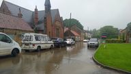 Floods in Swainby - three miles from where the mudslide happened. Pic: Matt Canning
