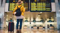 A tourist at Barcelona airport. Pic: iStock