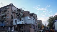 Rescuers work at a site of a residential building hit by a Russian missile strike, amid Russia's attack on Ukraine, in Kharkiv, Ukraine May 31, 2024.