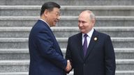 Pic: Reuters
Russian President Vladimir Putin and Chinese President Xi Jinping attend an official welcoming ceremony in Beijing, China May 16, 2024. Sputnik/Sergei Bobylev/Pool via REUTERS ATTENTION EDITORS - THIS IMAGE WAS PROVIDED BY A THIRD PARTY.